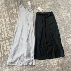 Lot of 3 ZARA ITEMS - SLIP DRESS, MAXI DRESS, RIB TANK - S/XS